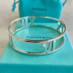 Tiffany & Co Bangle Bracelet Atlas w/ Pouch and Box